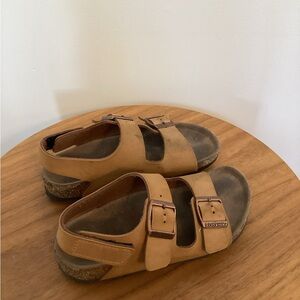 Birkenstock Kids Milano Light Brown Sandals(size 30)